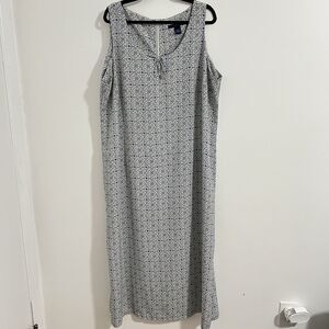 Venezia Tank Maxi Dress Size Plus 22 / 24 Gray Printed Cottage Prairie Modest